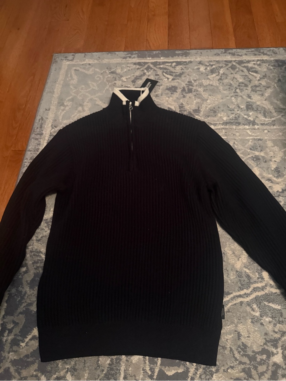 Men's Black Holbrook Half-Zip Ribbed quarter zip #golf
